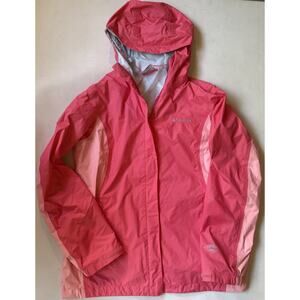 Women's Columbia "Arcadia" Omni-Tech Pink Waterproof Rain Jacket - Medium